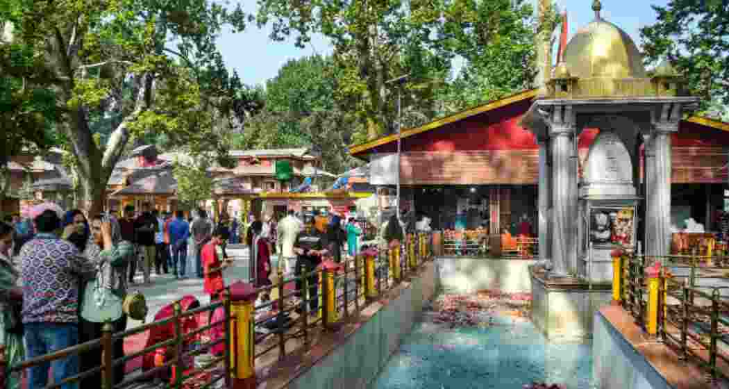 A glimpse of the Kheer Bhawani Mela located celebrated in Srinagar, Jammu and Kashmir.