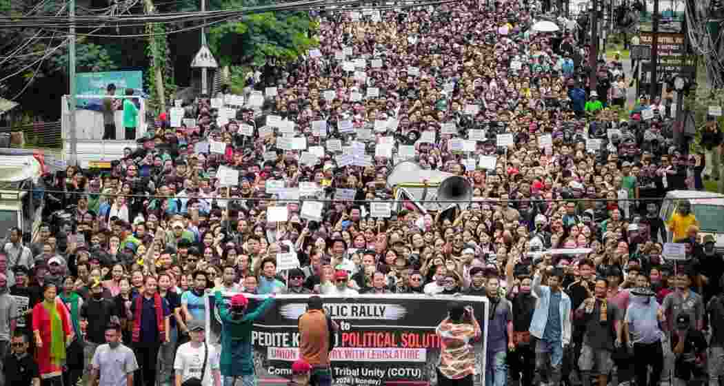 On June 24, Kuki-Zo community members held a peaceful protest demanding Union Territory status for their areas. 