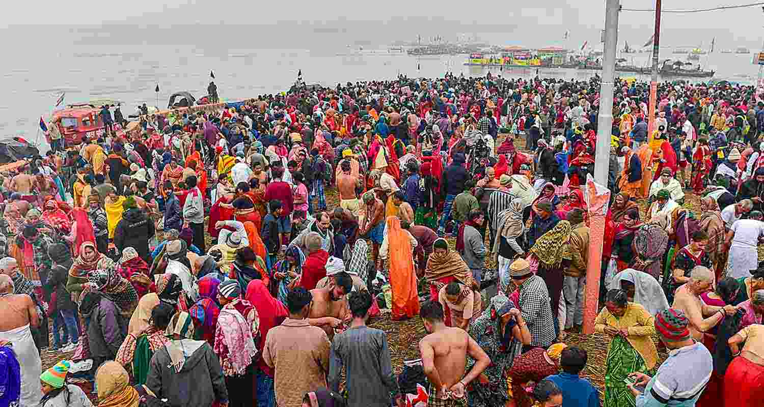 More than 20 lakh devotees took a dip at the Sangam Makar Sankranti on Monday The one-and-a-half-month-long 'Magh Mela'