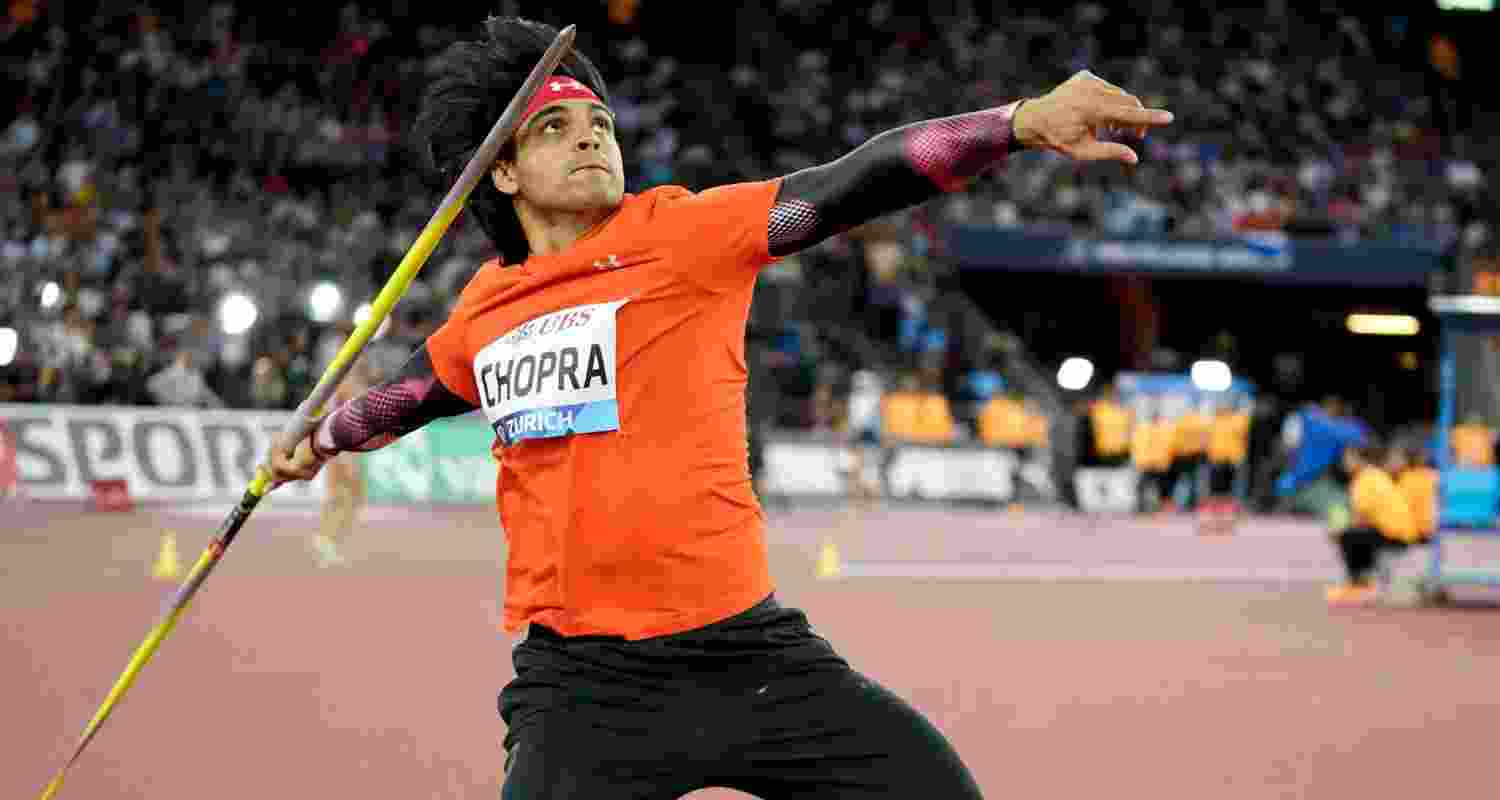 Chopra hurls a javelin during a previous iteration of the Diamond league.