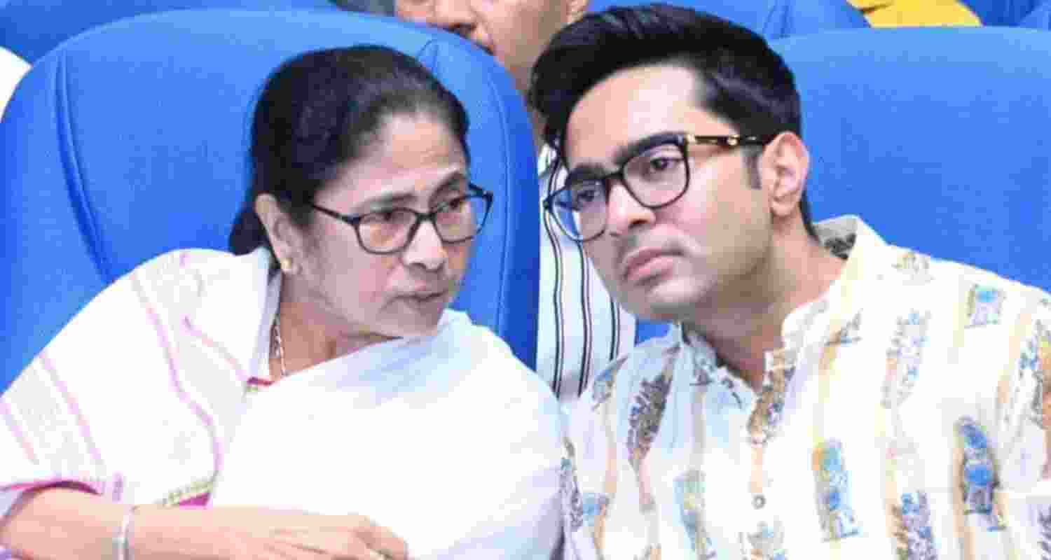 West Bengal Chief Minister Mamata Banerjee with her nephew Abhishek Banerjee