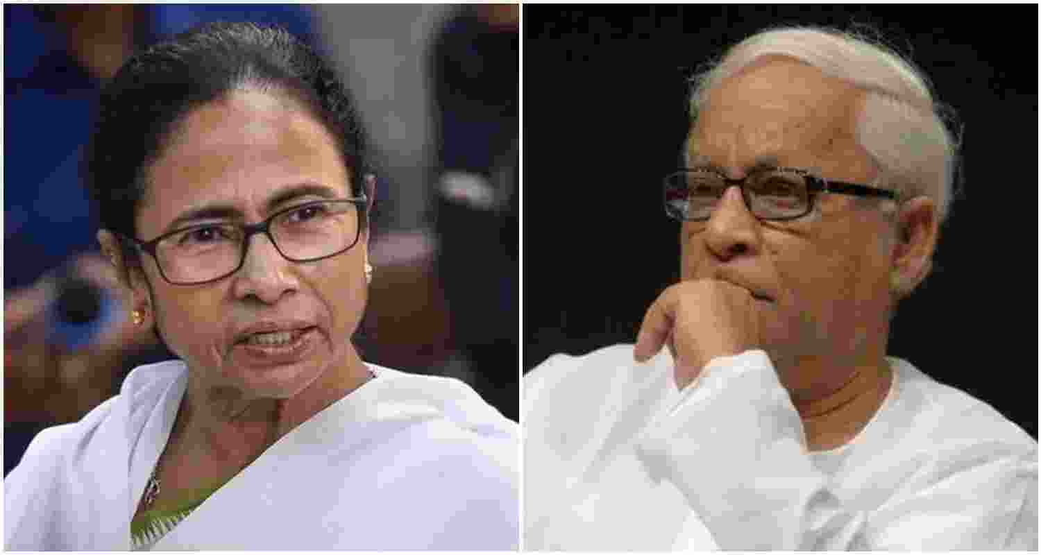 File photos of West Bengal Chief Minister Mamata Banerjee (L), former West Bengal Chief Minister Buddhadeb Bhattacharya (R). 