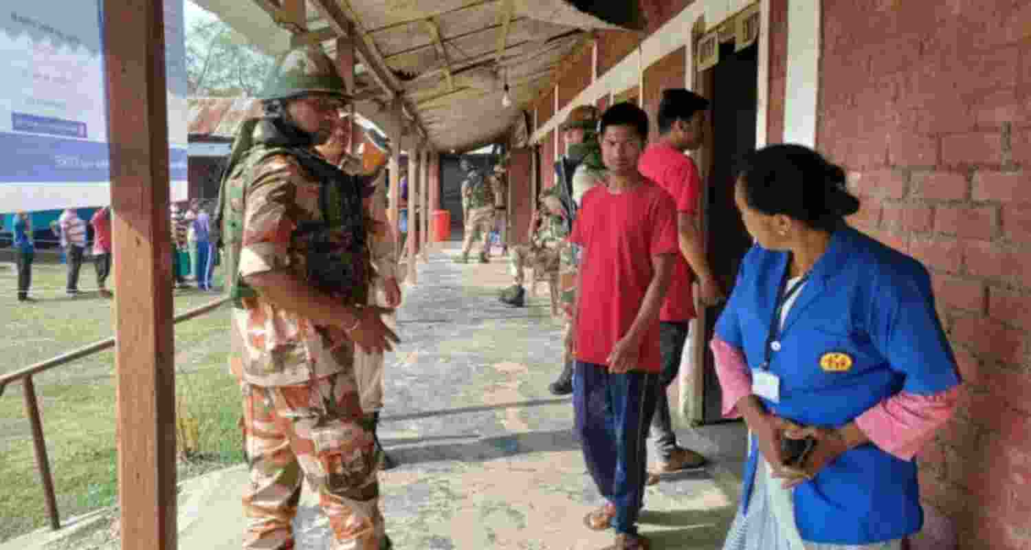 Security force in Imphal.