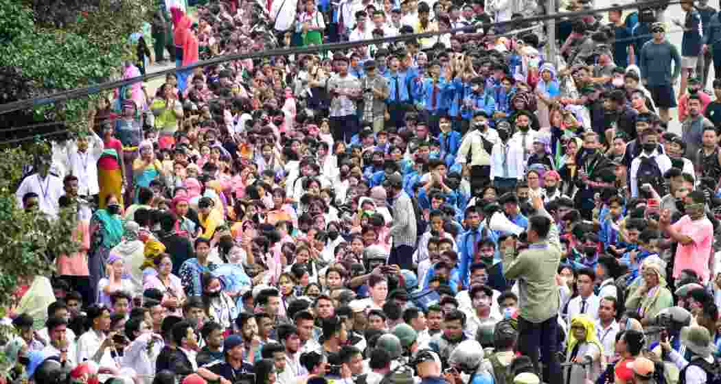 Tense scenes from Imphal, Manipur's capital, as security forces remain on high alert following clashes between students and police.