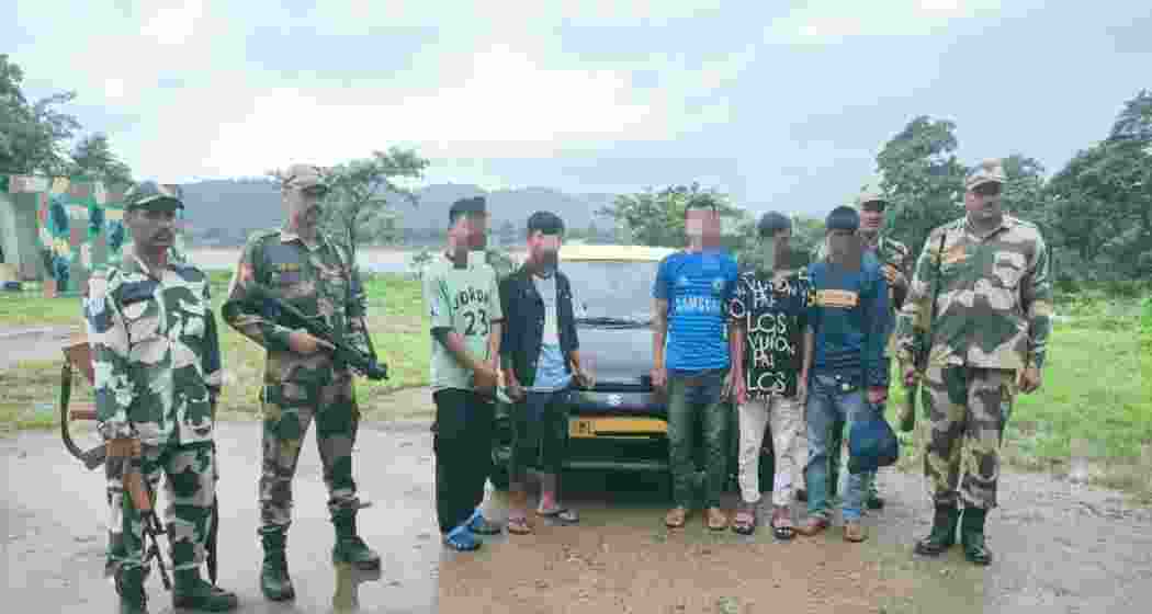 BSF 193 Bn personnel apprehended three Bangladeshi nationals and two Indian touts in East Khasi Hills, Meghalaya, on July 1. The Bangladeshis intended to travel to Kashmir for employment.