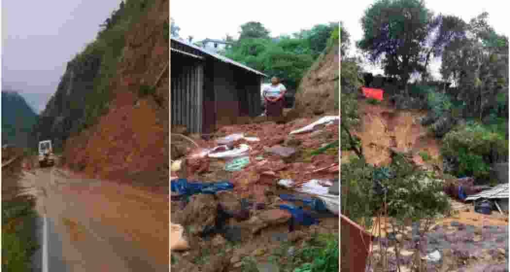 Scenes from the aftermath of the devastating rains in Meghalaya that took the lives of two.