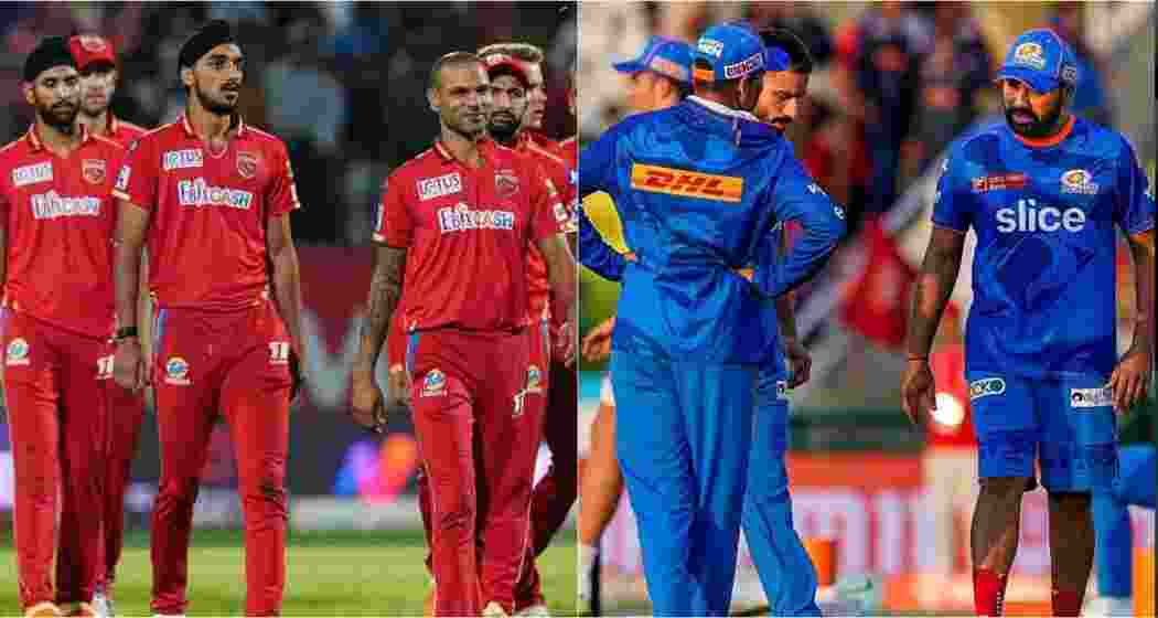 Punjab Kings slightly lead Mumbai Indians in Net Run Rate after six matches, both suffering four losses. Ahead of their next clash, focus intensifies on key players and tactical approaches. In pictures, Punjab Kings and Mumbai Indian players in action.