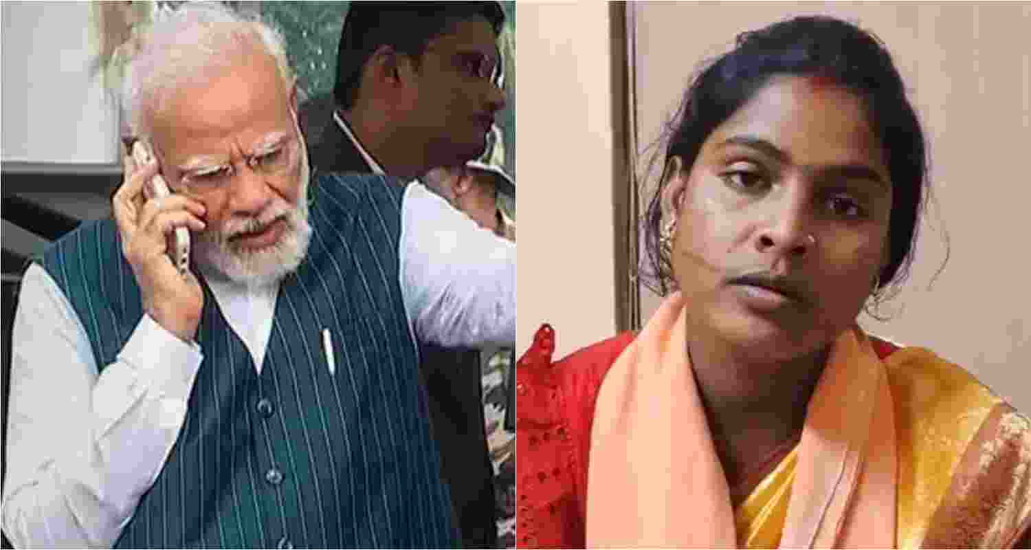 Prime Minister Narendra Modi praises Rekha Patra, BJP's candidate for Basirhat Lok Sabha constituency, as the embodiment of 'Shakti' during a telephone conversation.