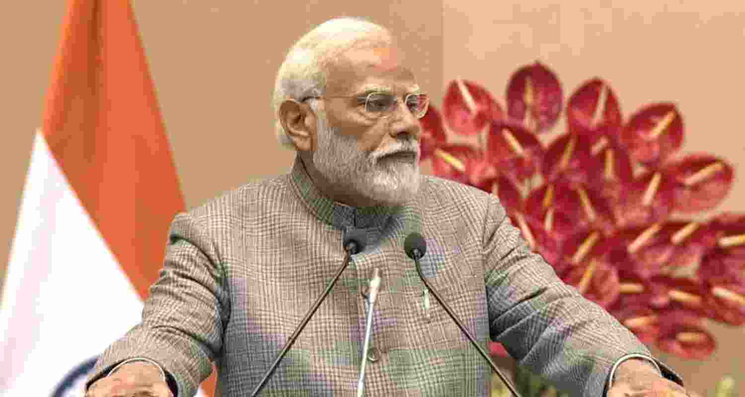 Prime Minister Narendra Modi speaks at the CLEA-CASGC conference on Saturday. 