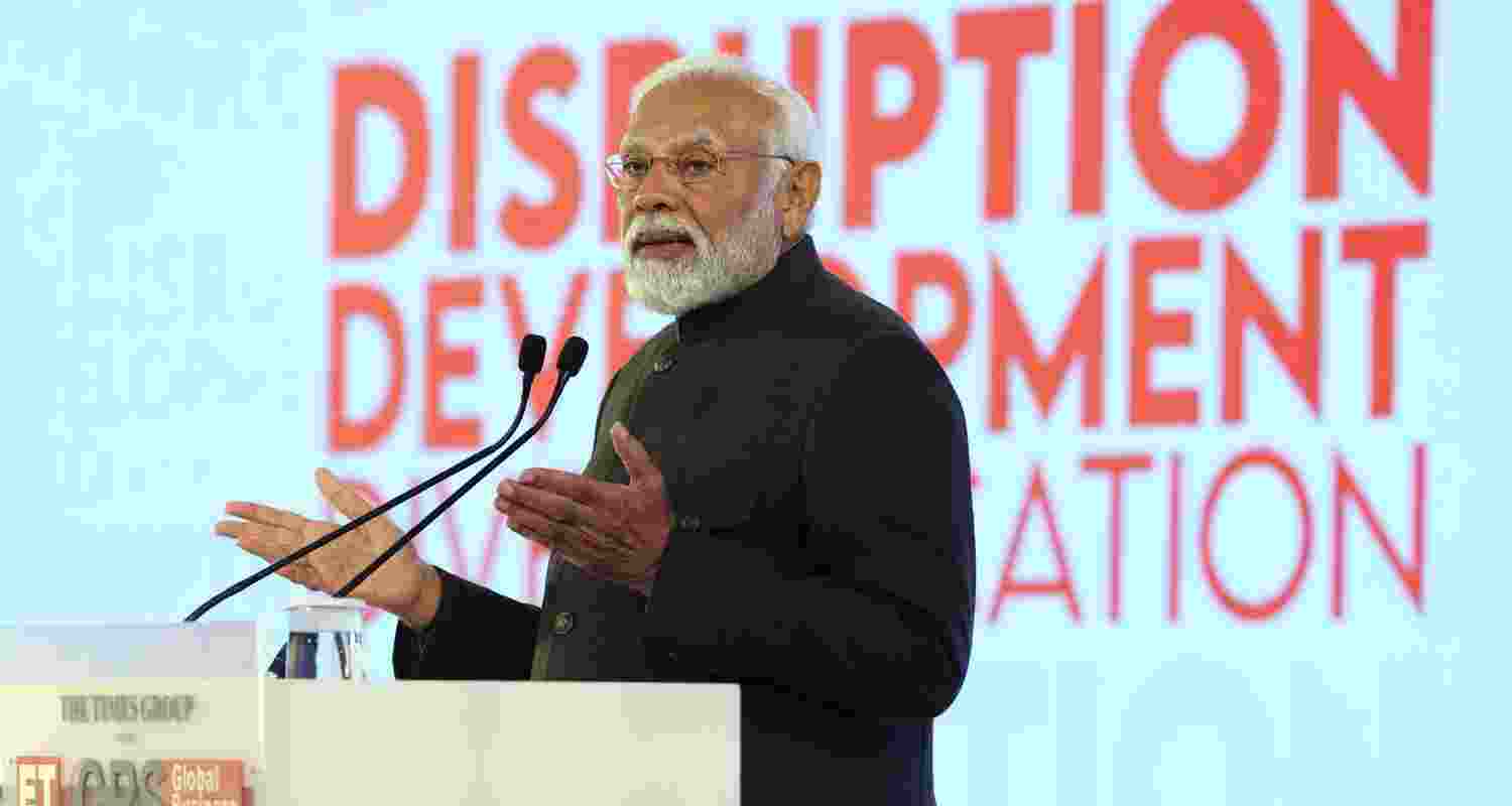 Prime Minister Narendra Modi at the ET NOW Global Business Summit in New Delhi