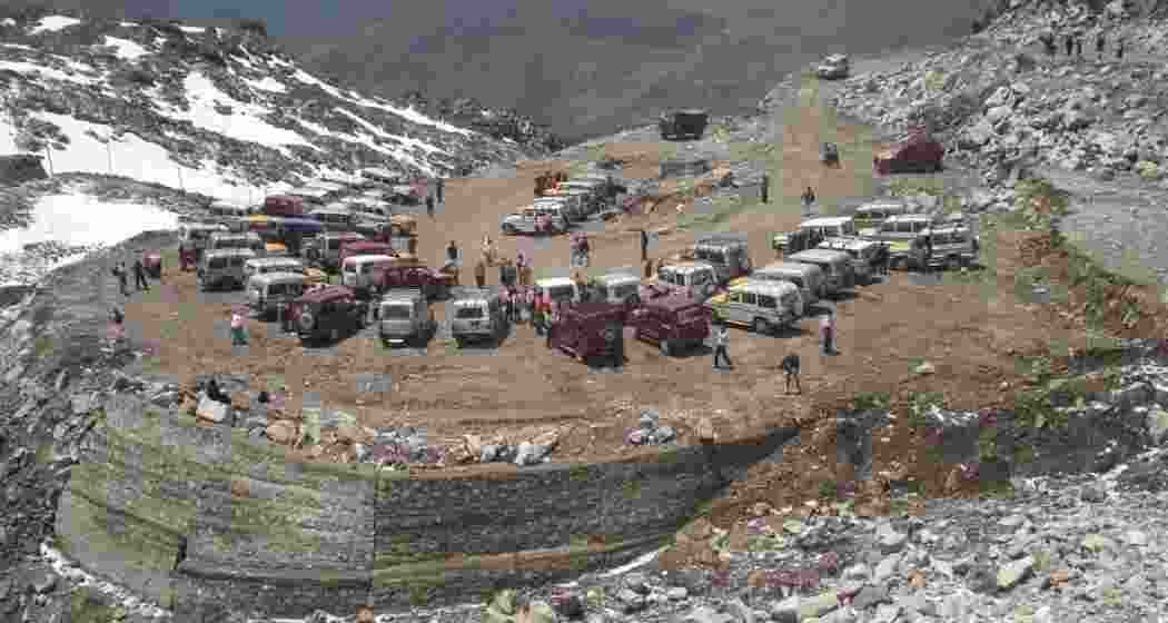 The parking lot in Nathu la which is set for a revamp.