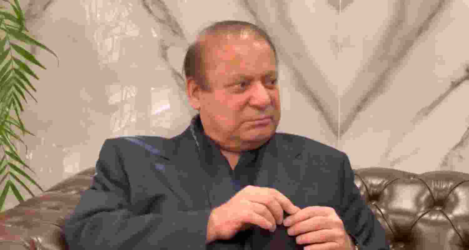 Nawaz Sharif during an interview at the Pakistan assembly.