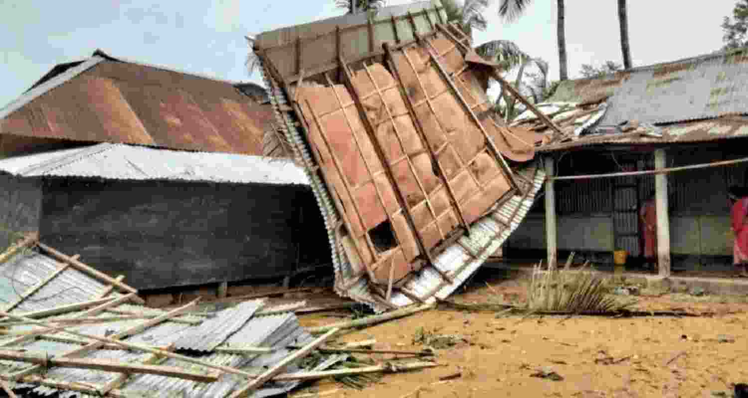 Northeastern states of Assam, Mizoram, and Tripura reel under the impact of destructive storms, leaving a trail of damaged houses and infrastructure.