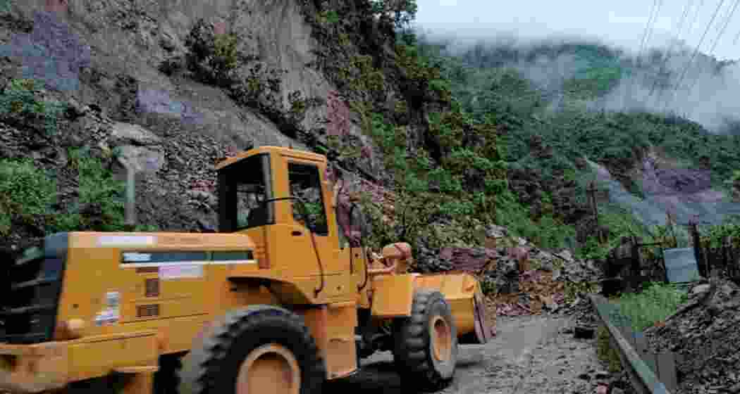 Visuals from the spot of the landslide.