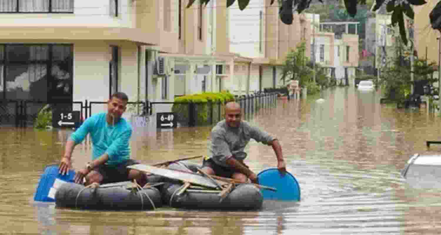 Nepal floods. 