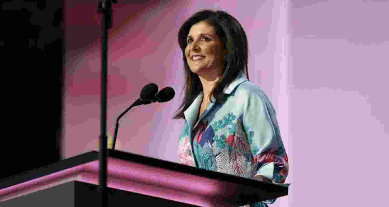 Nikki Haley roots for Trump 
