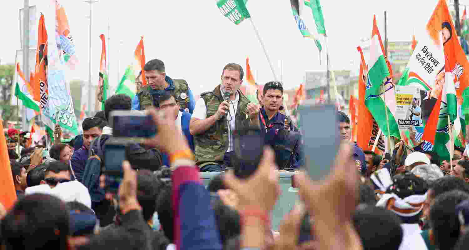 Image of Rahul Gandhi during the Bharat Jodo Nyay Yatra. 