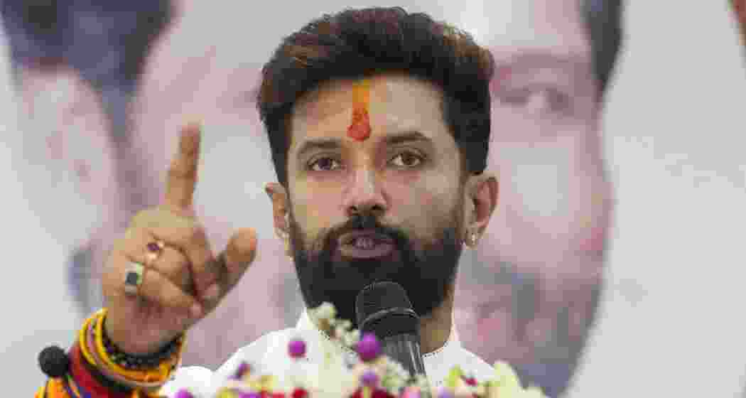 Union Minister and Lok Janshakti Party (Ram Vilas) chief Chirag Paswan. File photo.