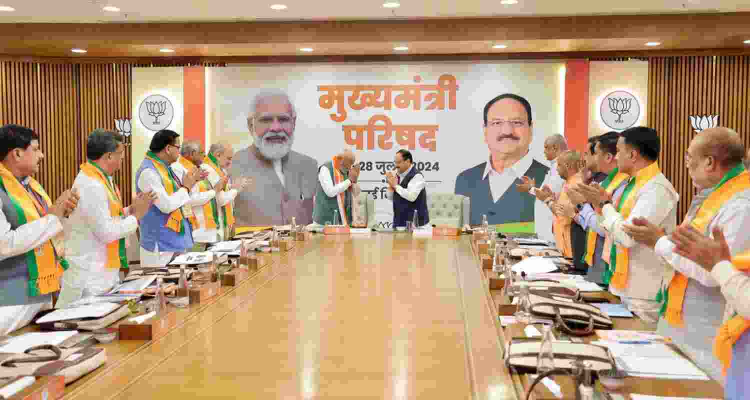 Prime Minister Narendra Modi convened meeting with BJP chief ministers. 