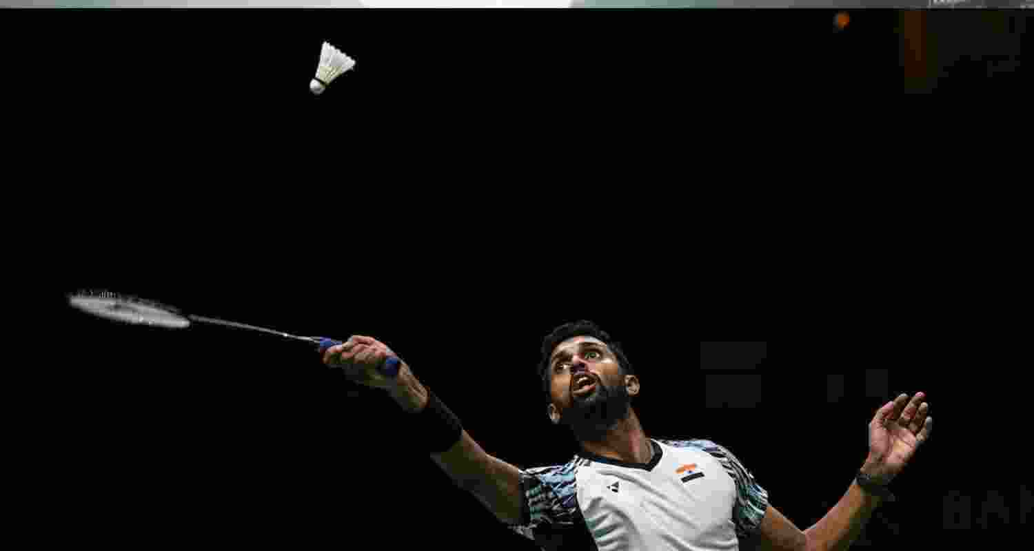 HS Prannoy in action. File photo.