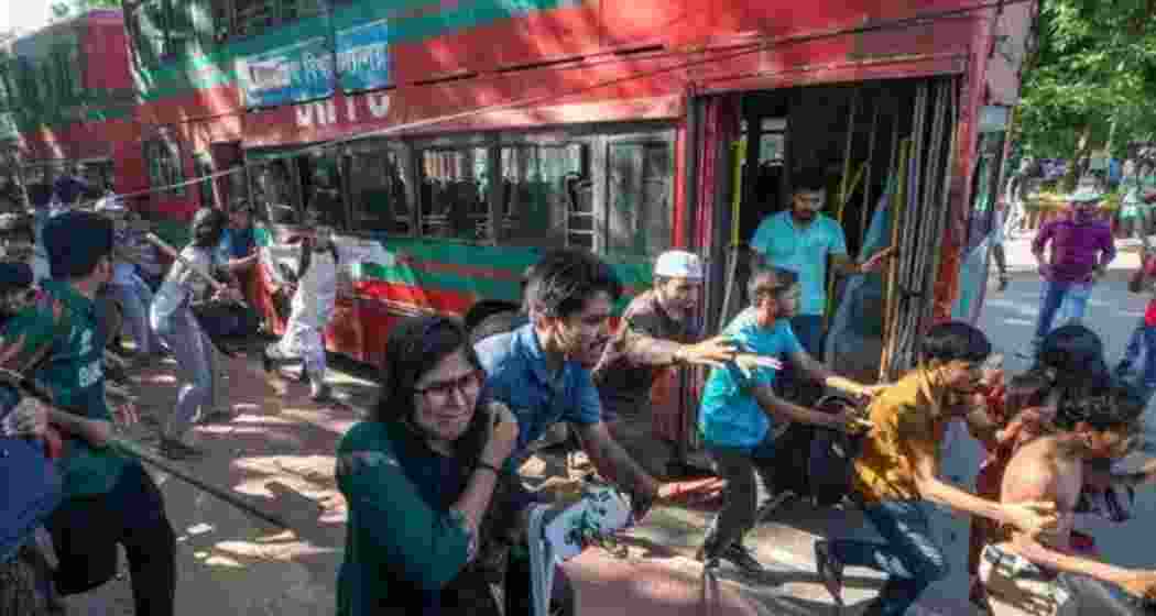 Visuals from student protests in Bangladesh, driven by demands to abolish a quota system that reserves 30% of government jobs for families of 1971 independence fighters. The unrest has led to nationwide clashes.