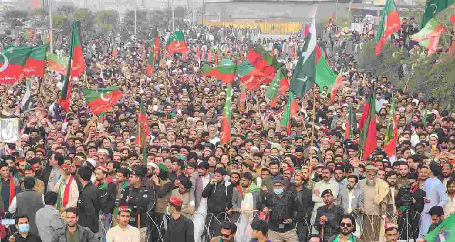 Massive crowd in the Waziristan region of Pakistan.