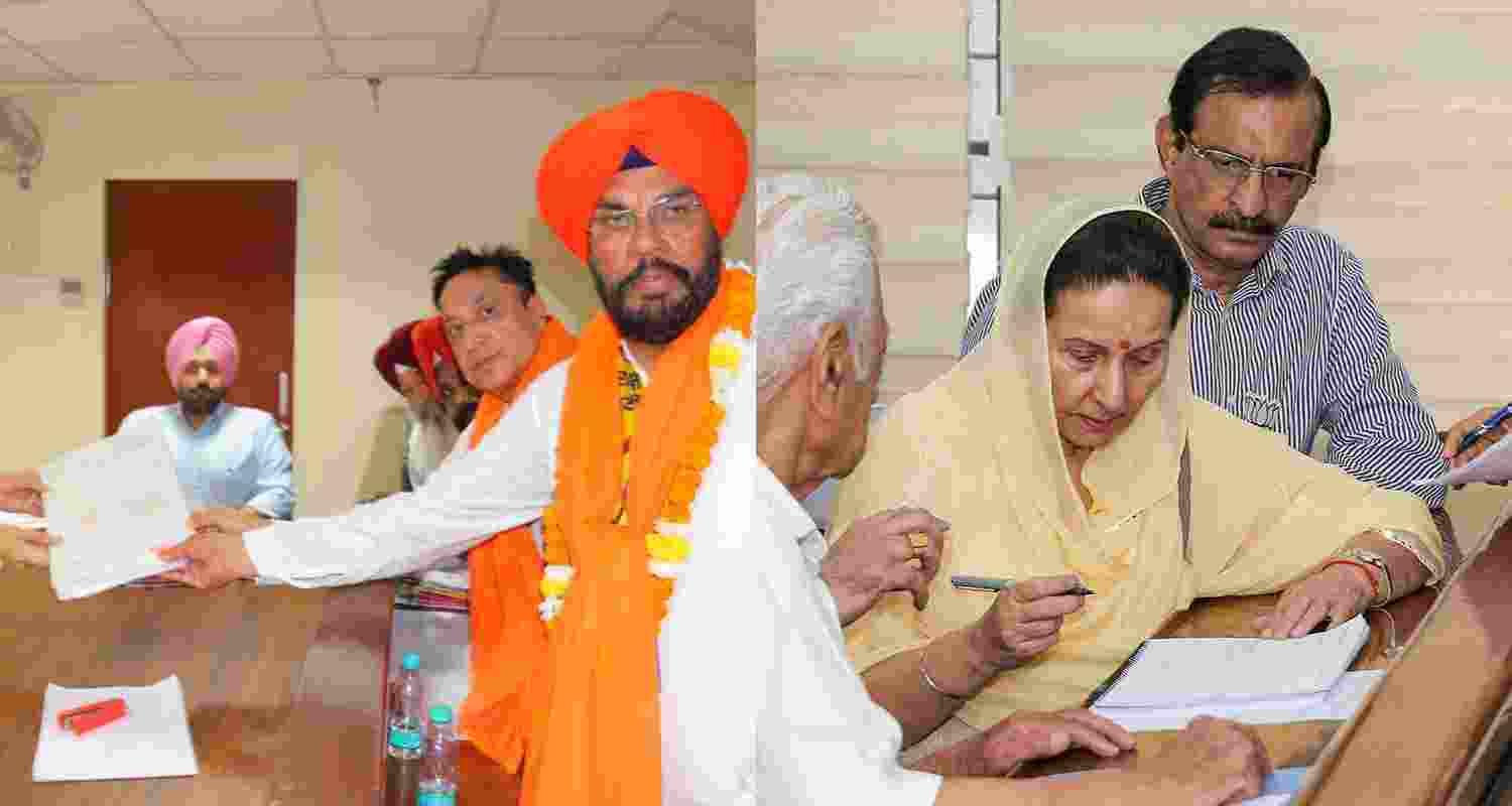 AAP's Kuldeep Singh Dhaliwal and BJP's Preneet Kaur. 