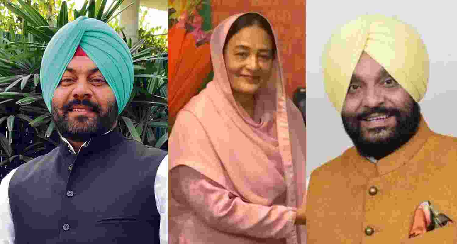 Vikramjit Singh Chaudhary, his mother Karamjit Kaur Chaudhary, and Tajinder Singh Bittu. 