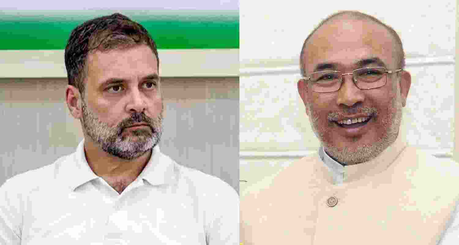 rahul gandhi, congress, biren singh, manipur, chief minister, bharat, 