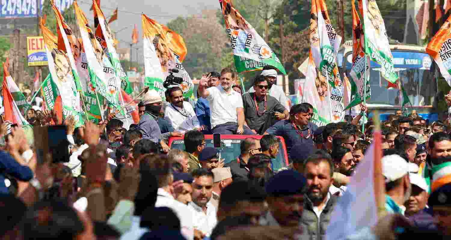 Rahul Gandhi during the Bharat Jodo Nyay Yatra.