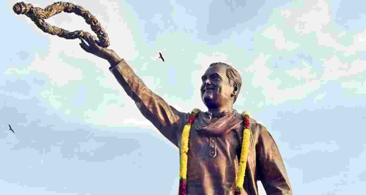 Rajiv Gandhi's statue in Telangana.