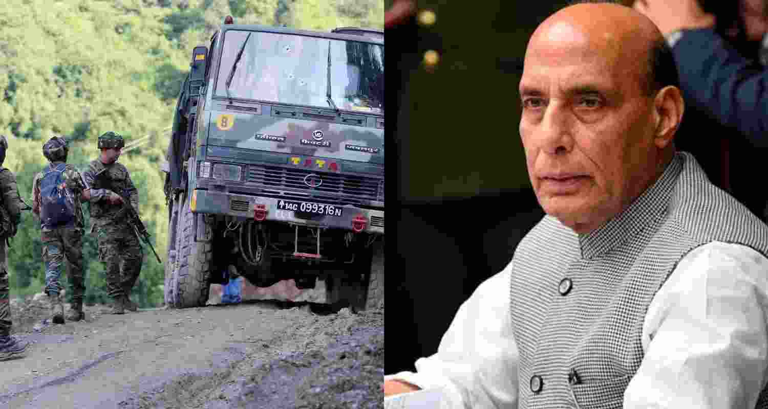 Anguished over loss of jawans in Kathua attack: Rajnath Singh 