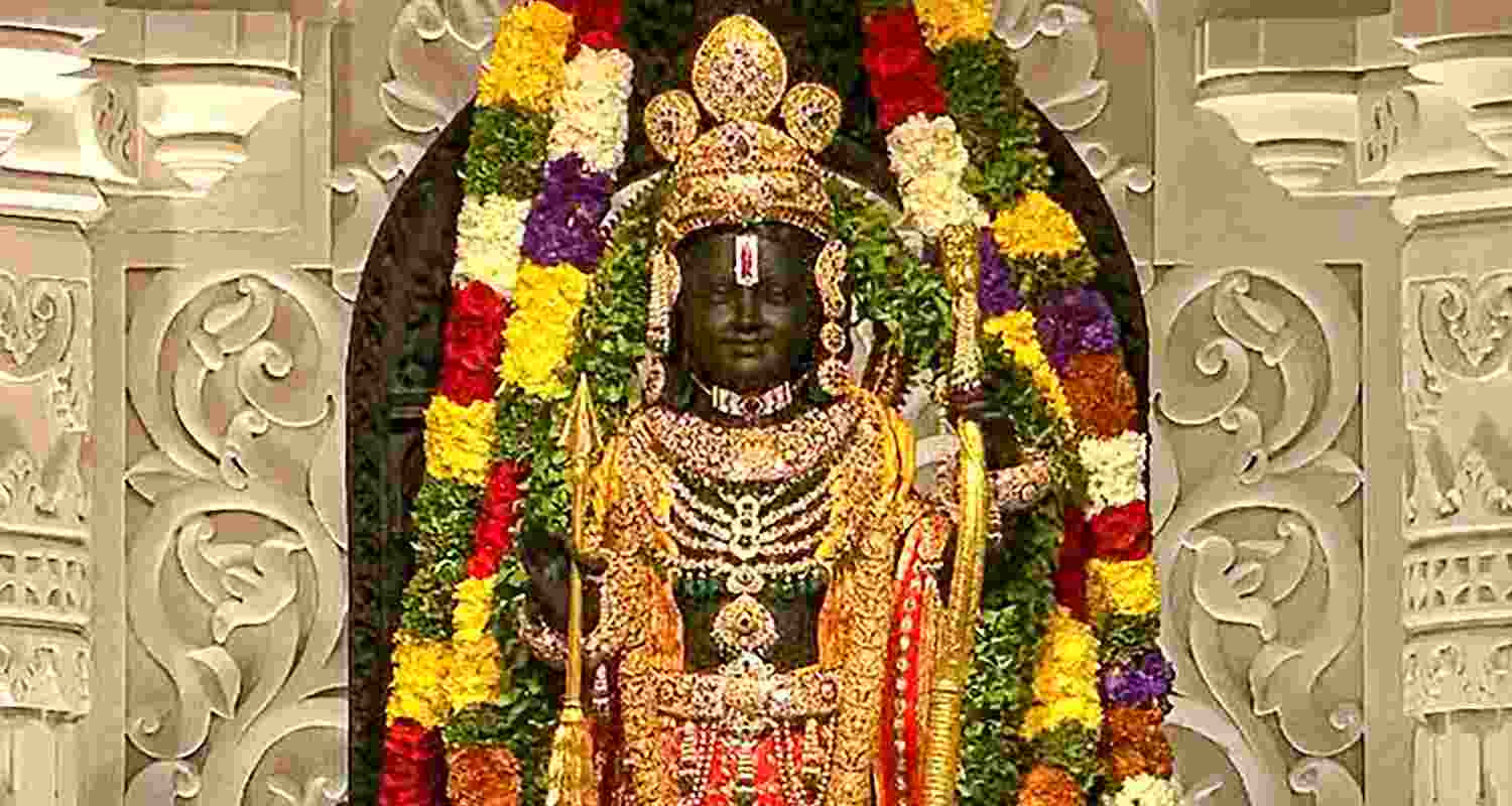 Ram Lalla idol at Ram Mandir in Ayodhya.