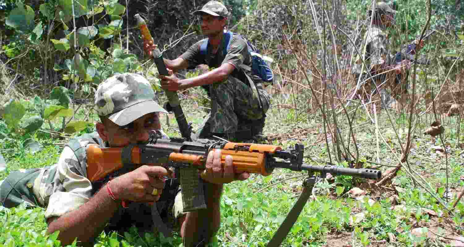 Security forces in Jharkhand.