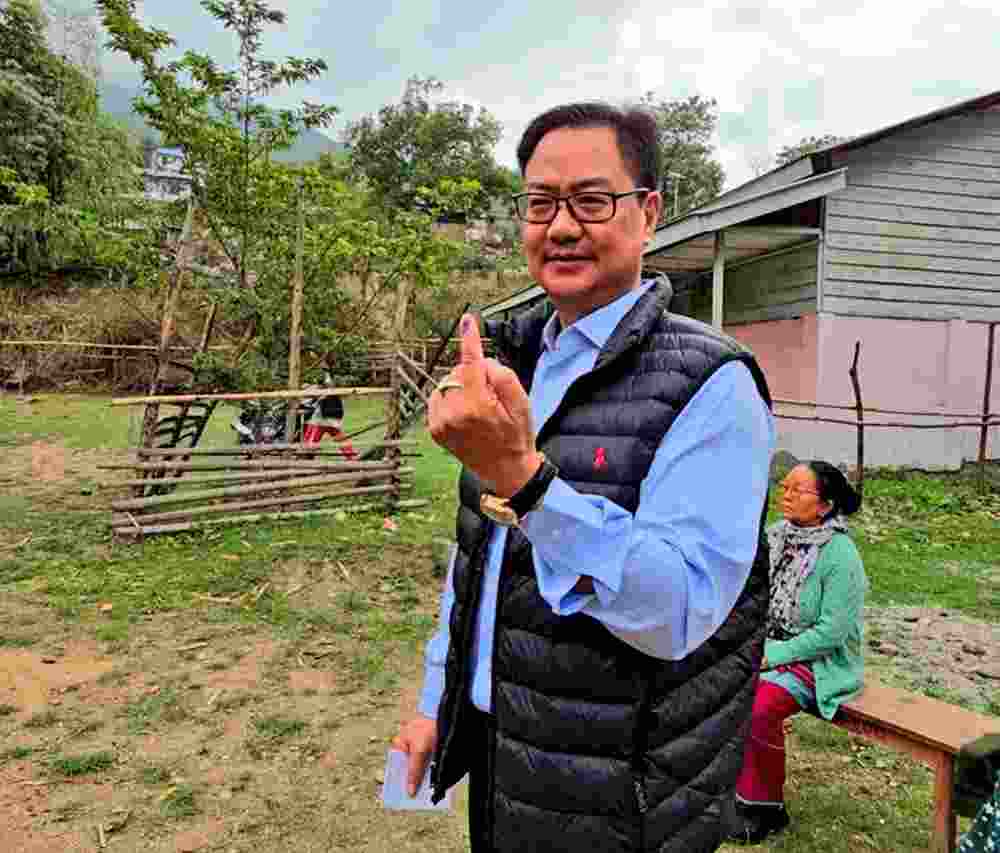 In Arunachal Pradesh polling is taking place for two Lok Sabha seats and 50 assembly constituencies.