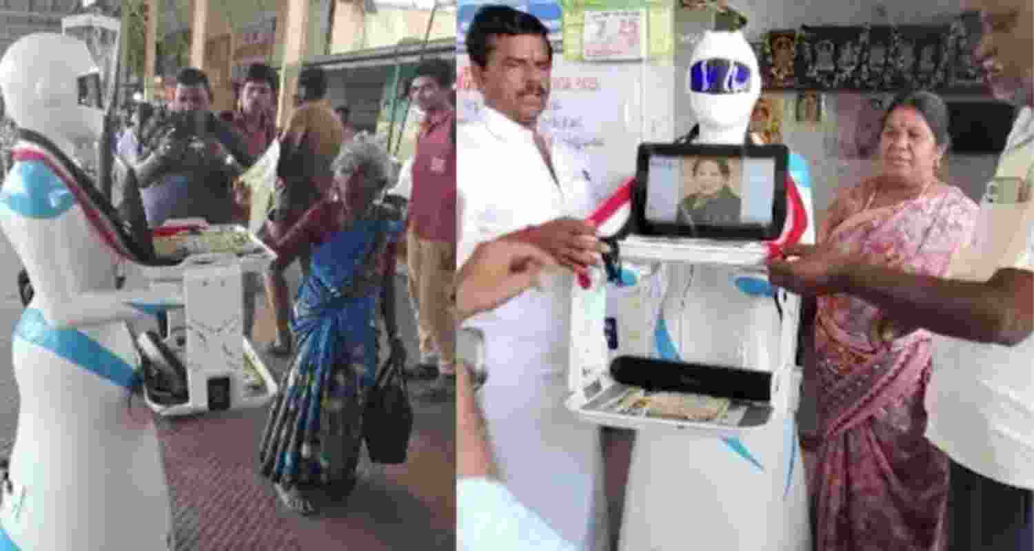 Robot campaigns in Lok Sabha polls.