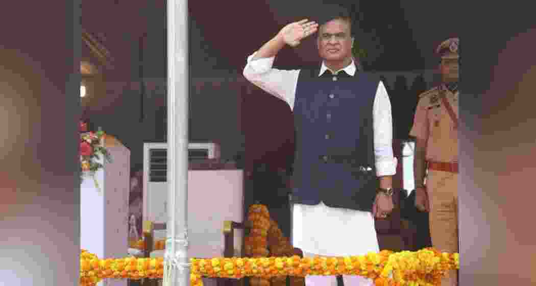 Assam Chief Minister Himanta Biswa Sarma receives a Guard of Honour on 78th Independence Day in Guwahati, Thursday, Aug. 15, 2024.