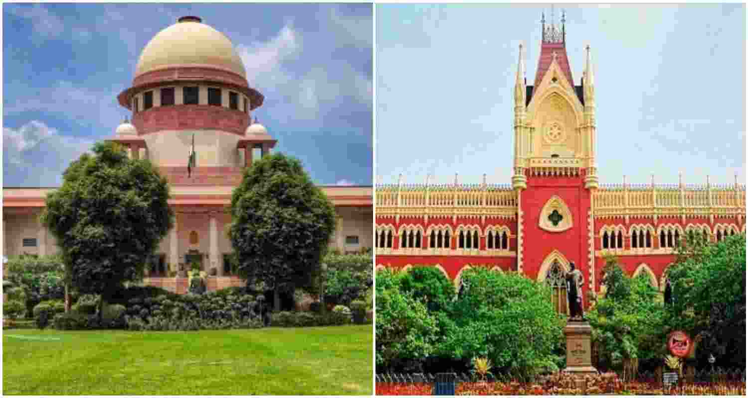 The Supreme Court of India (L), Calcutta High Court (R).