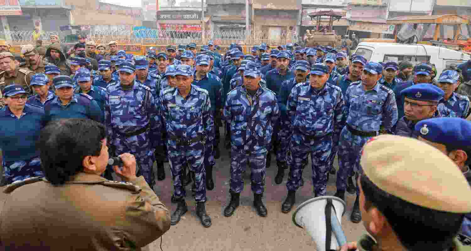 CRPF and RAF forces have been posted at the Delhi border to contain the farmers.