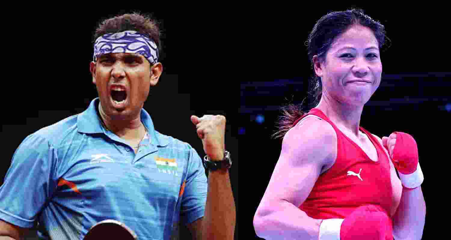 Veteran table tennis player and CWG champion Sharath Kamal will be India's flag bearer at the 2024 Paris Olympic Games while legendary boxer MC Mary Kom was on Thursday appointed the chef de mission of the country's contingent.