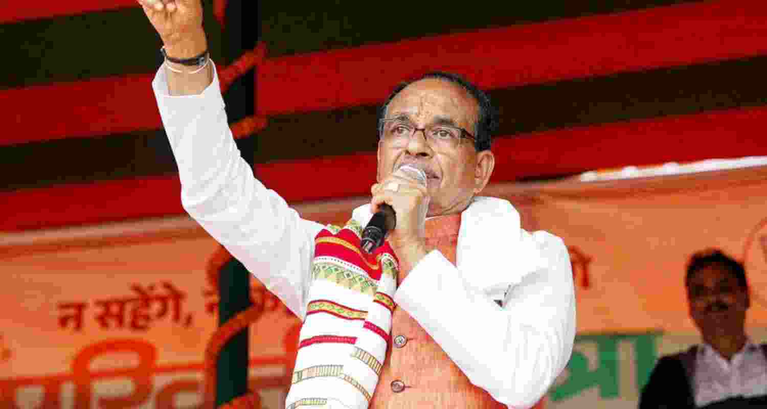 Shivraj Singh Chouhan addressing a public gathering in Jharkhand. File Photo.