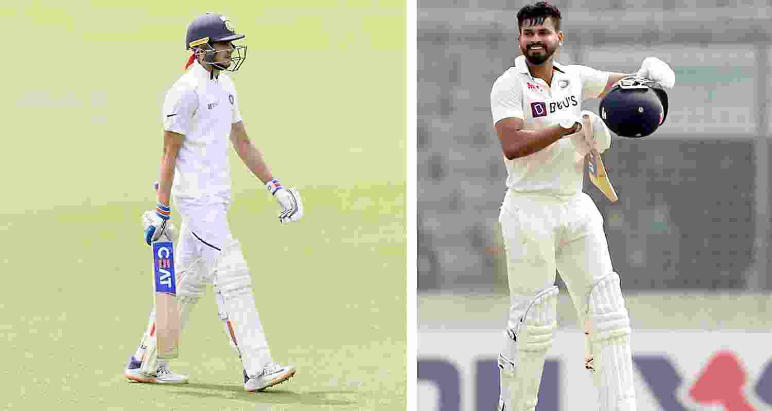 Indian Test cricketer Shubman Gill and Shreyas Iyer 2nd Test against England