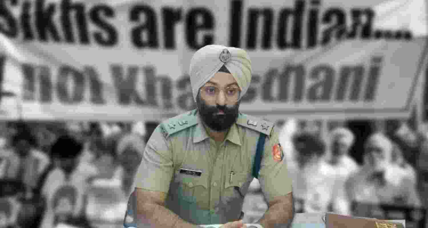 IPS officer Jaspreet Singh in his office