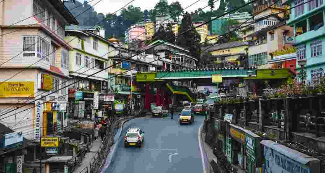 A scene from the streets of Gangtok, Sikkim.