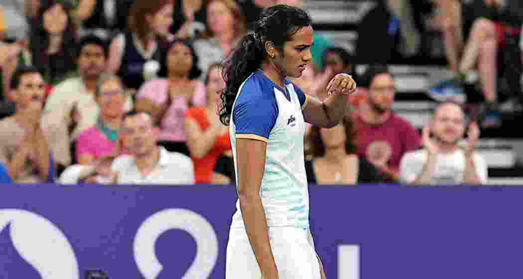 P V Sindhu was knocked out of the Paris Olympics after losing to China's He Bing Jiao in the women's singles Round of 16 match on Thursday.