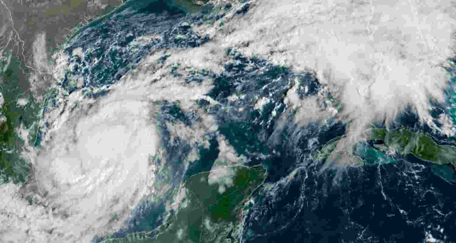 Hurricane storm formations over Florida were observed.