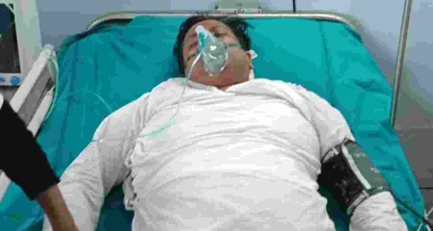 West Bengal BJP President Sukanta Majumdar at the hospital.