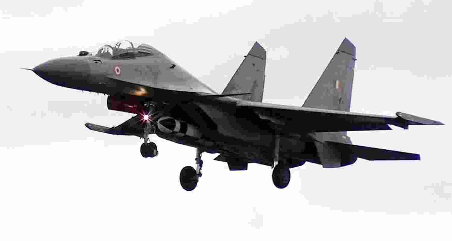 The Sukhoi fighter jet.