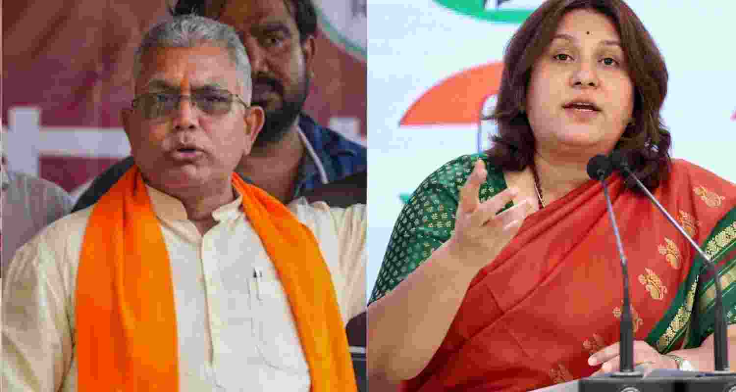 BJP's Dilip Ghosh and Congress' Supriya Shrinate have to respond to EC's notice by Friday.