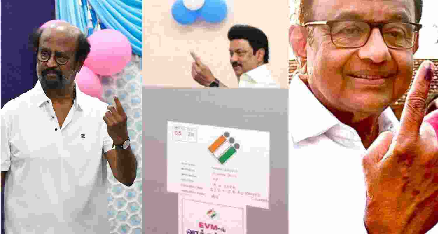 Superstar Rajnikanth, CM MK Stalin and Congress leader P Chidambaram cast their ballot 